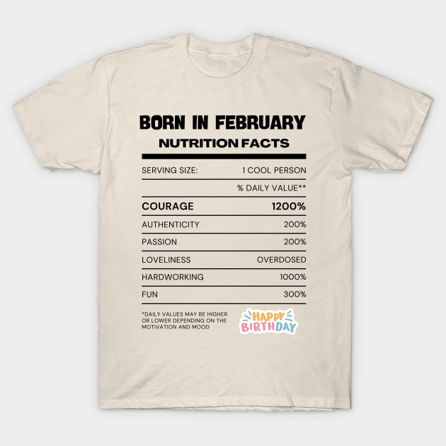 Born in february T-Shirt by EMCO HZ 